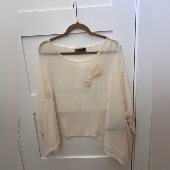 i jeans by Buffalo Tops - Buffalo David Bitton Cream Sheer Blouse